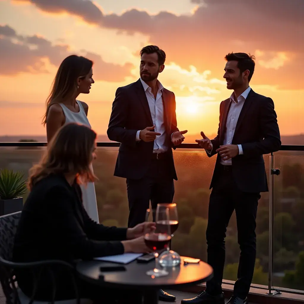 Consulente che presenta un progetto a un cliente