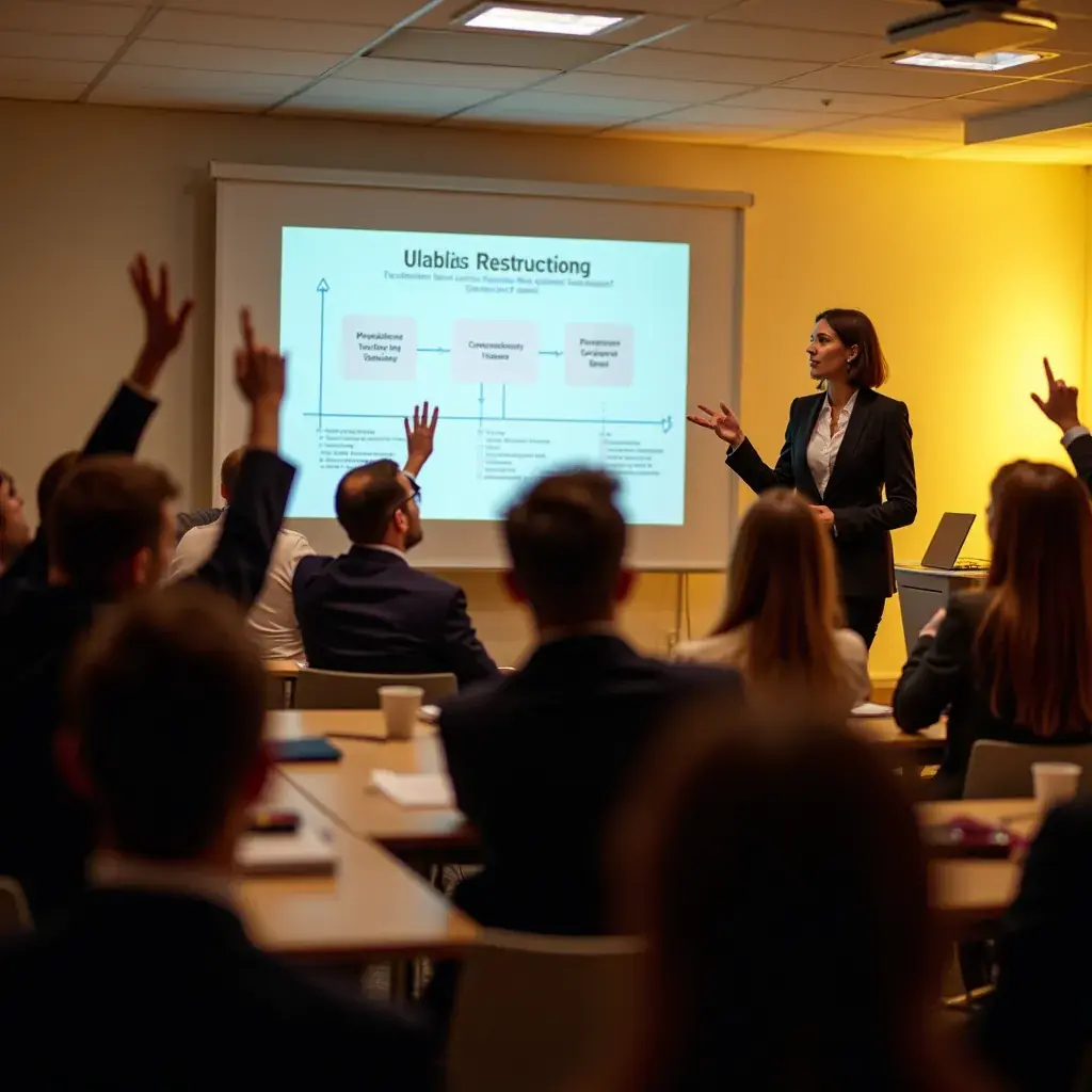 Incontro tra consulenti e imprenditori in un ufficio elegante