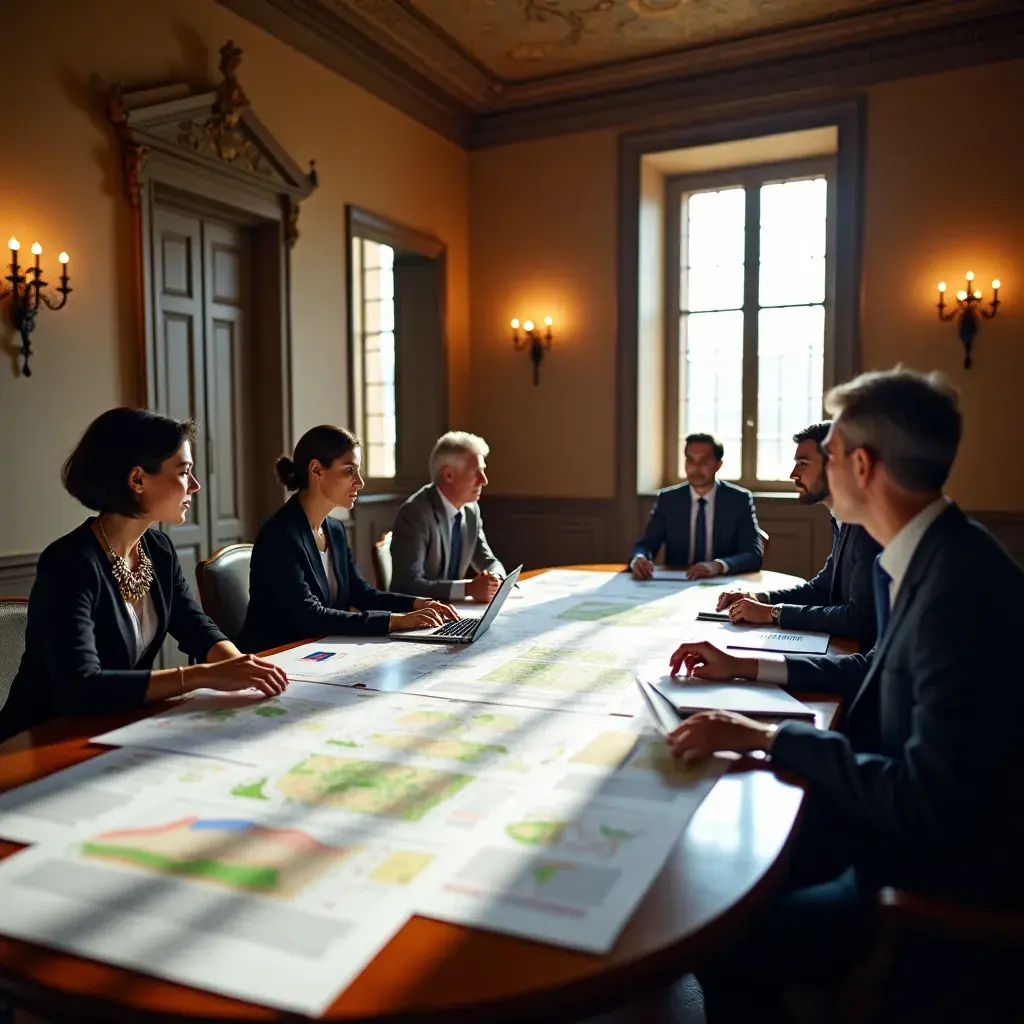 Consulente che utilizza un laptop per mostrare dati a un cliente